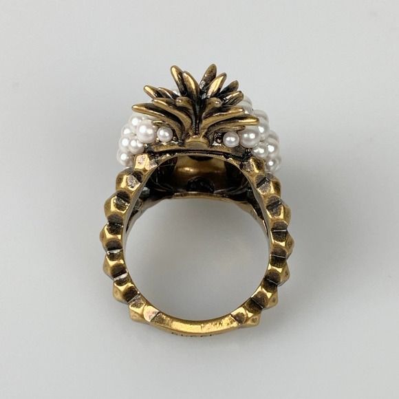 Gucci Jewelry - NIB Gucci Pearl Pineapple Ring Size L